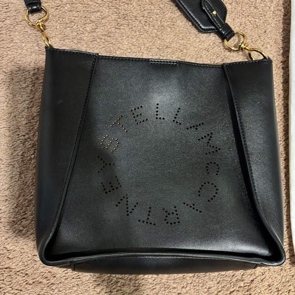 Stella McCartney Black Logo Crossbody Bag - Picture 2 of 7